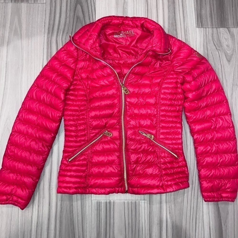 Michael Kors Red Puffer Down Jacket